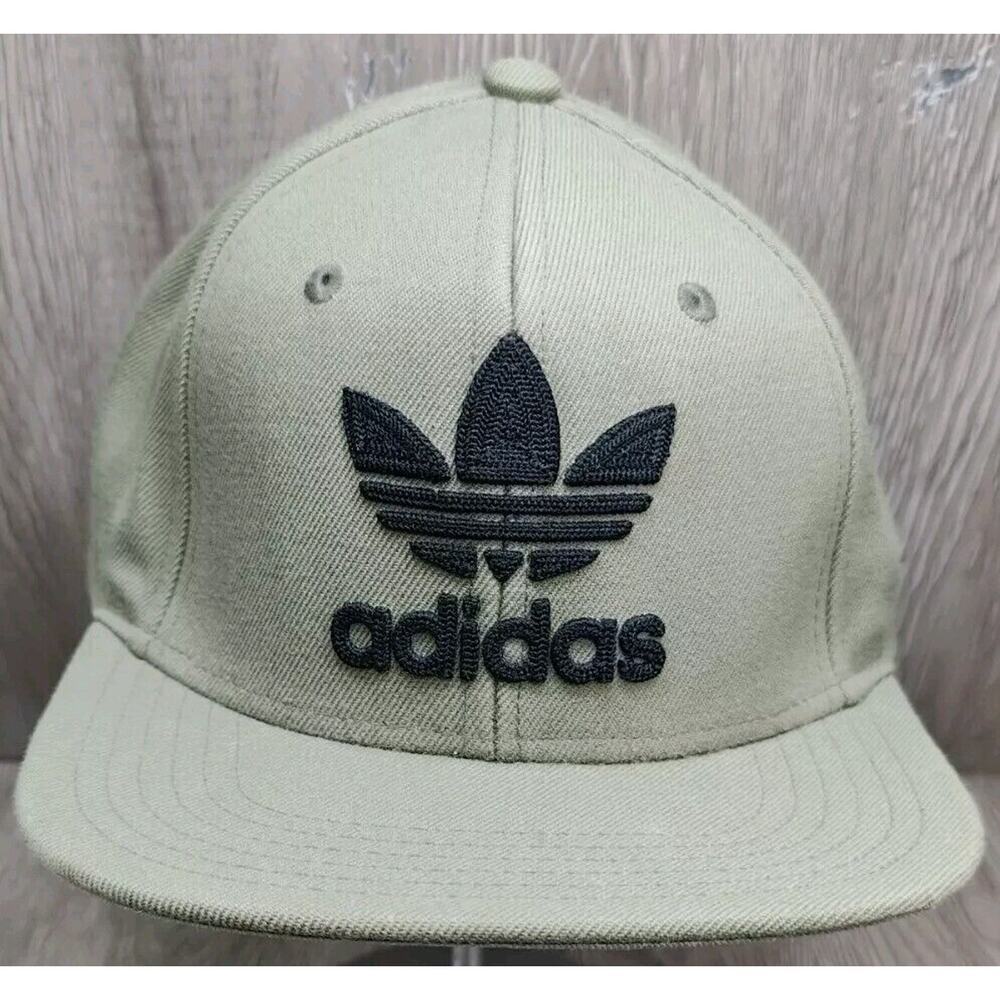 Adidas Men's Hat Classic Olive Green‎ Snapback Adjustable Wool structured Cap
